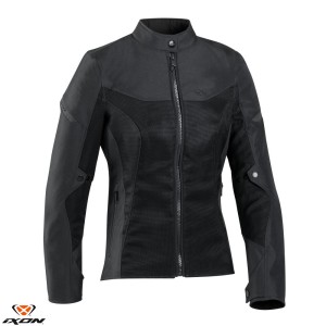Geaca (jacheta) motociclete femei Racing/Roadster Ixon vara model Fresh LS culoare: negru