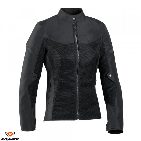 Geaca (jacheta) motociclete femei Racing/Roadster Ixon vara model Fresh LS culoare: negru [1]