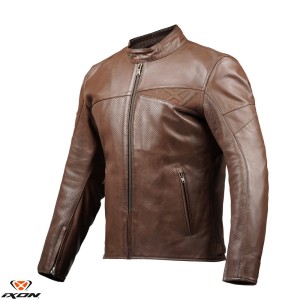 Geaca (jacheta) motociclete barbati piele Urban/Heritage Ixon vara model Cranky Air MS culoare: maro