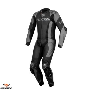 Costum (combinezon) motociclete barbati piele Ixon vara model Vortex 3 MS culoare: negru