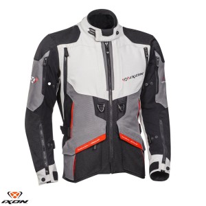 Geaca (jacheta) motociclete barbati Touring/Adventure Ixon All season model Ragnar MS culoare: negru/gri/rosu Geaca (jacheta) motociclete barbati Touring/Adventure Ixon All season model Ragnar MS culoare: negru/gri/rosu