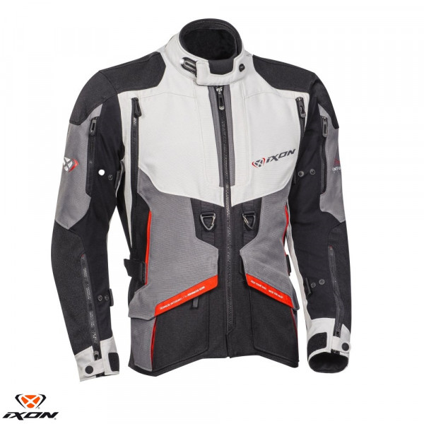 Geaca (jacheta) motociclete barbati Touring/Adventure Ixon All season model Ragnar MS culoare: negru/gri/rosu [1]
