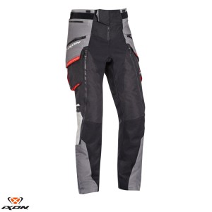 Pantaloni motociclete barbati Touring/Adventure Ixon All season model Ragnar MS culoare: negru/gri/rosu