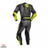 Costum (combinezon) motociclete barbati piele Ixon vara model Vendetta Evo MS culoare: negru/antracit/galben [2]