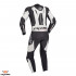 Costum (combinezon) motociclete barbati piele Ixon vara model Jackal MS culoare: negru/alb [2]