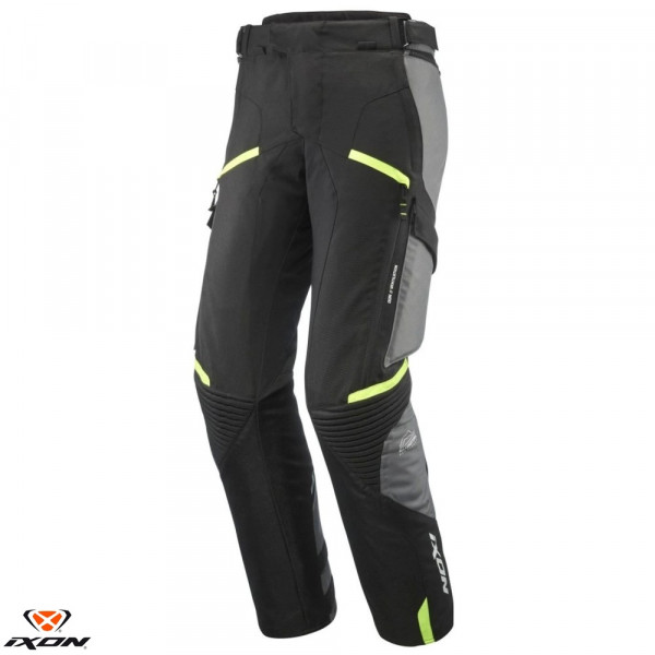 Pantaloni motociclete barbati Touring/Adventure Ixon All season model Midgard MS culoare: negru/gri/galben [1]