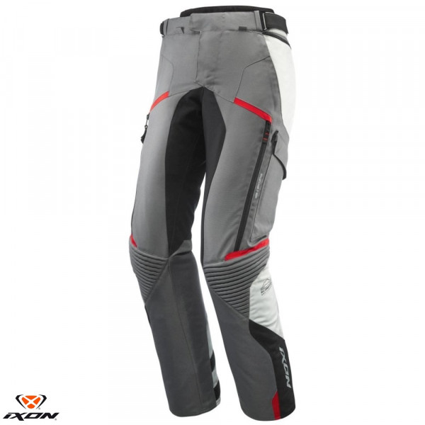 Pantaloni motociclete barbati Touring/Adventure Ixon All season model Midgard MS culoare: gri/negru/rosu [1]