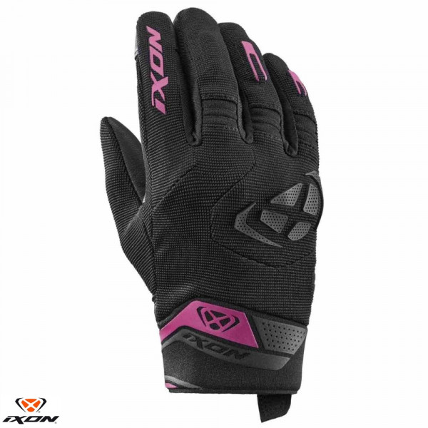 Manusi femei Roadster vara textil/piele Ixon model MIG 2 LS culoare: negru/fuchsia (roz) - degete tactile [1]