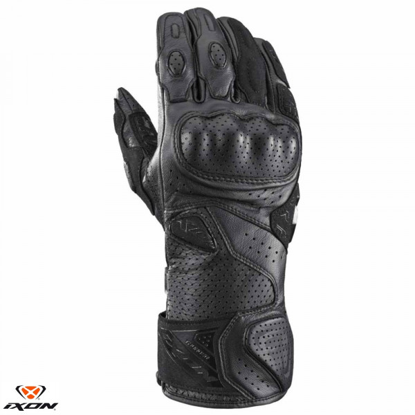 Manusi barbati Racing vara piele Ixon model Thunder Air MS culoare: negru - degete tactile [1]