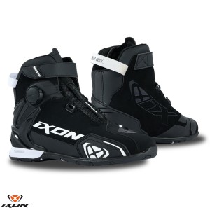Ghete moto Roadster femei All Season Ixon model Bull 2 WP LS culoare: negru/alb (100% waterproof)
