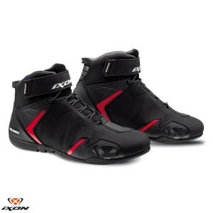 Ghete moto Roadster barbati All Season Ixon model Gambler WP MS culoare: negru/rosu (100% waterproof)