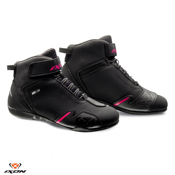 Ghete moto Roadster femei All Season Ixon model Gambler LS culoare: negru/fuchsia (roz) [1]