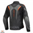 Geaca (jacheta) motociclete barbati piele Racing Ixon vara model Jackal JKT MS culoare: negru/antracit/portocaliu [2]