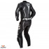 Costum (combinezon) motociclete femei piele Ixon vara model Vortex Lady LS culoare: negru/alb [2]