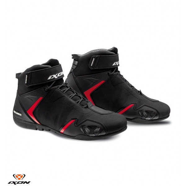 Ghete moto Roadster barbati All Season Ixon model Gambler MS culoare: negru/alb/rosu [1]
