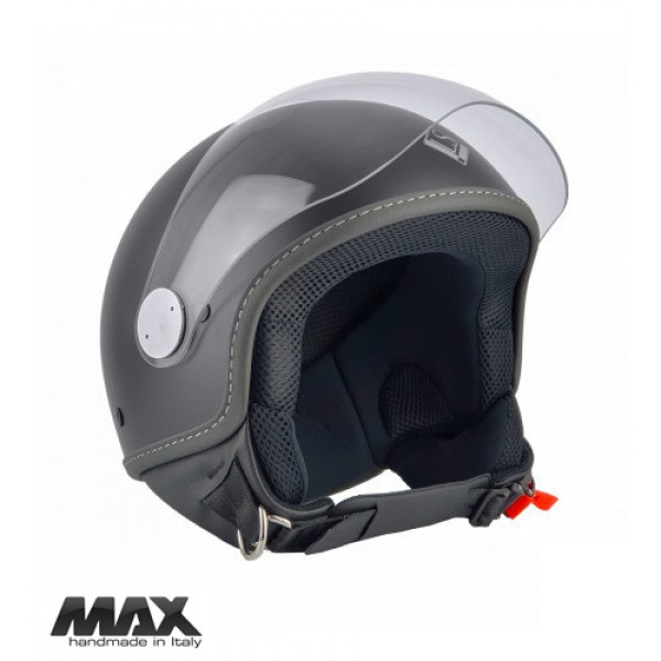 Casca open face (demi-jet) Max Helmets model DJ06 LS 7.9 culoare: negru mat (00S) - 100% MADE IN ITALY [1]