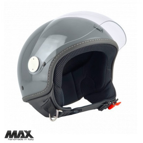 Casca open face (demi-jet) Max Helmets model DJ06 LS 7.9 culoare: gri lucios/negru (GFLN) - 100% MADE IN ITALY [1]