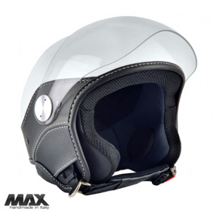 Casca open face (demi-jet) Max Helmets model DJ06 LS Vision (V2B) culoare: alb lucios (000) - 100% MADE IN ITALY Casca open face (demi-jet) Max Helmets model DJ06 LS Vision (V2B) culoare: alb lucios (000) - 100% MADE IN ITALY