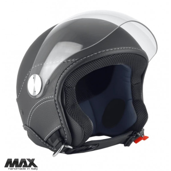 Casca open face (demi-jet) Max Helmets model DJ06 LS Vision (V2B) culoare: negru mat (00S) - 100% MADE IN ITALY [1]