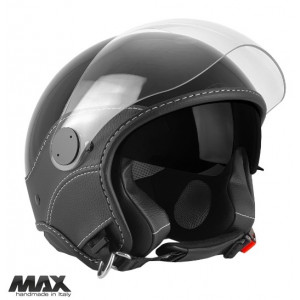 Casca open face (demi-jet) Max Helmets model DJDV06 LS Vision SV (ochelari soare integrati) culoare: negru lucios (002) - 100% MADE IN ITALY Casca open face (demi-jet) Max Helmets model DJDV06 LS Vision SV (ochelari soare integrati) culoare: negru lucios (002) - 100% MADE IN ITALY