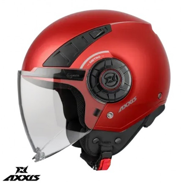 Casca Axxis model Metro S A5 rosu mat (open face) - omologare noua ECE 22.06 [1]