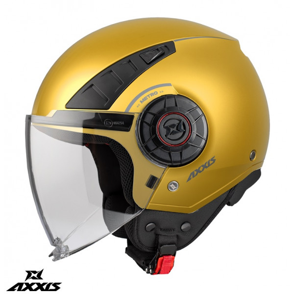 Casca Axxis model Metro S A3 galben mat (open face) - omologare noua ECE 22.06 [1]