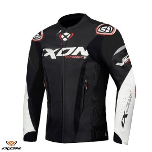 Geaca (jacheta) motociclete barbati piele Racing Ixon vara model Vortex 3 MS culoare: negru/alb Geaca (jacheta) motociclete barbati piele Racing Ixon vara model Vortex 3 MS culoare: negru/alb