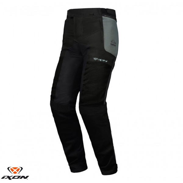 Pantaloni motociclete barbati Touring/Adventure Ixon vara model M-Njord MS culoare: verde/negru/galben (pantaloni laminati; wateproof) [1]