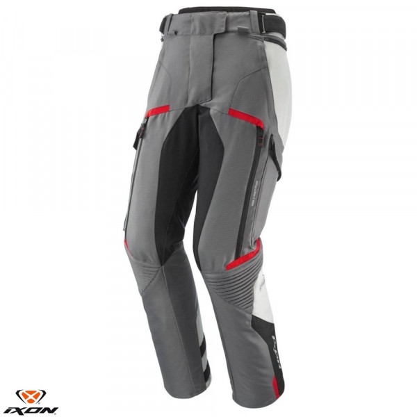 Pantaloni motociclete femei Touring/Adventure Ixon All season model Midgard LS culoare: gri/negru/rosu [1]