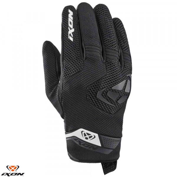 Manusi barbati Roadster vara textil/piele Ixon model MIG 2 Air Flow MS culoare: negru/alb - degete tactile [1]