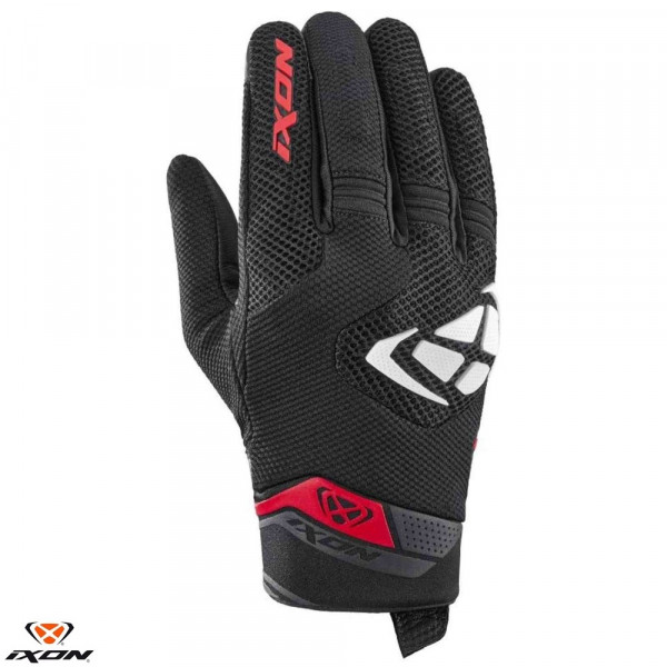 Manusi barbati Roadster vara textil/piele Ixon model MIG 2 Air Flow MS culoare: negru/alb/rosu - degete tactile [1]
