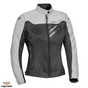 Geaca (jacheta) motociclete femei Racing/Roadster Ixon vara model Orion LS culoare: negru/gri
