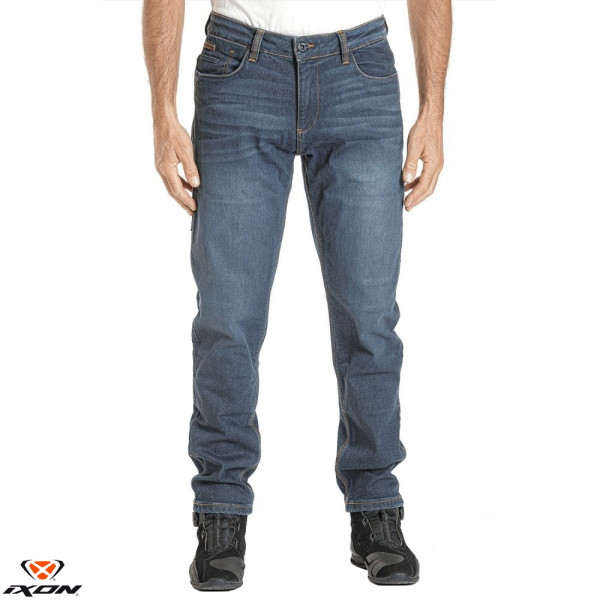 Blugi (jeans) moto barbati Ixon model Alex culoare: albastru aqua (Cordura® Denim) [1]