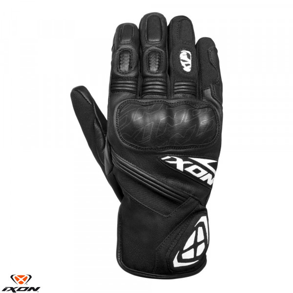 Manusi barbati Roadster Mid-season textil/piele Ixon model MS Rage MS culoare: negru/alb – degete tactile - waterproof [1]