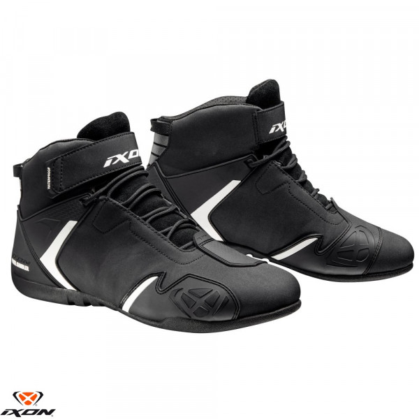 Ghete moto Roadster barbati All Season Ixon model Gambler WP MS culoare: negru/alb (100% waterproof) [1]