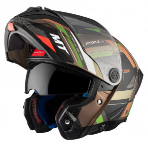 Casca modulabila MT Atom 2 SV Bast A6 military (maro/verde mat) (ochelari soare integrati) Pinlock Ready - tip viziera: MT-V-35 Casca modulabila MT Atom 2 SV Bast A6 military (maro/verde mat) (ochelari soare integrati) Pinlock Ready - tip viziera: MT-V-35