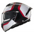 Casca modulabila MT Atom 2 SV Emalla B0 alb/rosu lucios (ochelari soare integrati) Pinlock Ready - tip viziera: MT-V-35 [2]