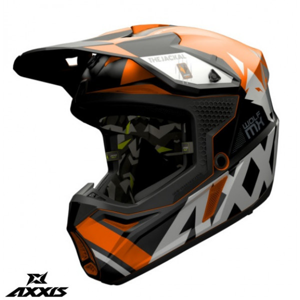 Casca off road motociclete Axxis model Wolf Jackal B14 portocaliu fluor mat [1]