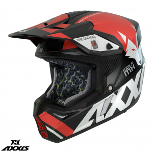 Casca off road motociclete Axxis model Wolf Jackal B5 rosu lucios Casca off road motociclete Axxis model Wolf Jackal B5 rosu lucios