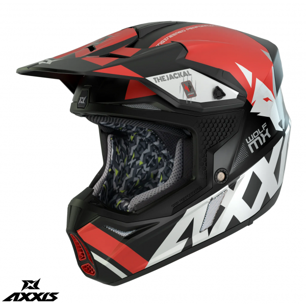 Casca off road motociclete Axxis model Wolf Jackal B5 rosu lucios [1]