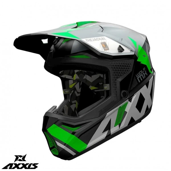 Casca off road motociclete Axxis model Wolf Jackal B6 verde mat [1]