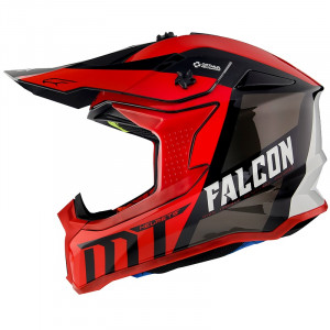 Casca off road MT Falcon Warrior C5 rosu lucios Casca off road MT Falcon Warrior C5 rosu lucios