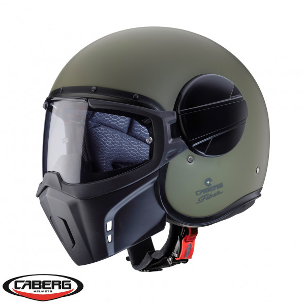 Casca Caberg model Ghost X verde military mat - fibra de sticla [1]