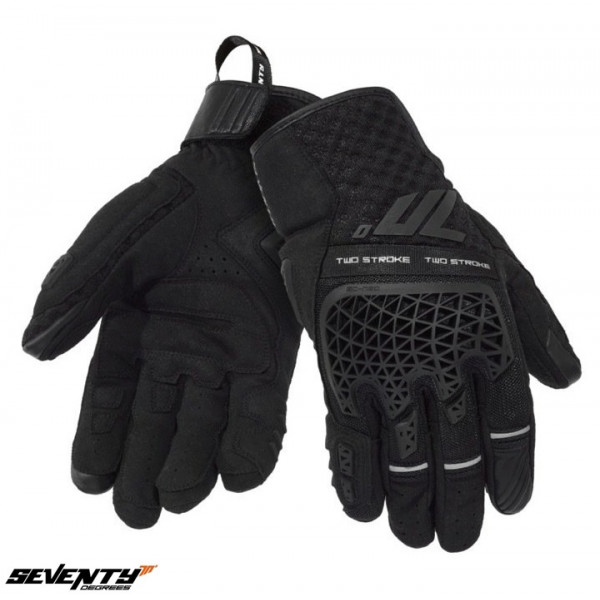 Manusi barbati Naked/Adventure vara Seventy model SD-N60 Two Stroke culoare: negru - degete tactile [1]