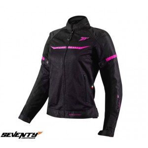 Geaca (jacheta) femei Racing vara Seventy model SD-JR30.2 Mojave culoare: negru/fuchsia (roz)