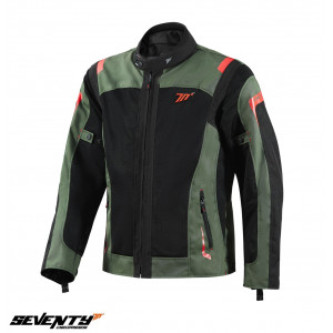 Geaca (jacheta) motociclete barbati Touring Seventy vara model SD-JT66 Sahara culoare: verde military/rosu Geaca (jacheta) motociclete barbati Touring Seventy vara model SD-JT66 Sahara culoare: verde military/rosu
