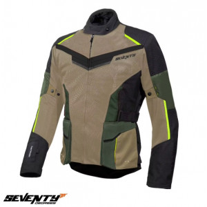 Geaca (jacheta) motociclete barbati Touring Seventy vara model SD-JT70 Atacama culoare: nisipiu/verde/galben fluor Geaca (jacheta) motociclete barbati Touring Seventy vara model SD-JT70 Atacama culoare: nisipiu/verde/galben fluor
