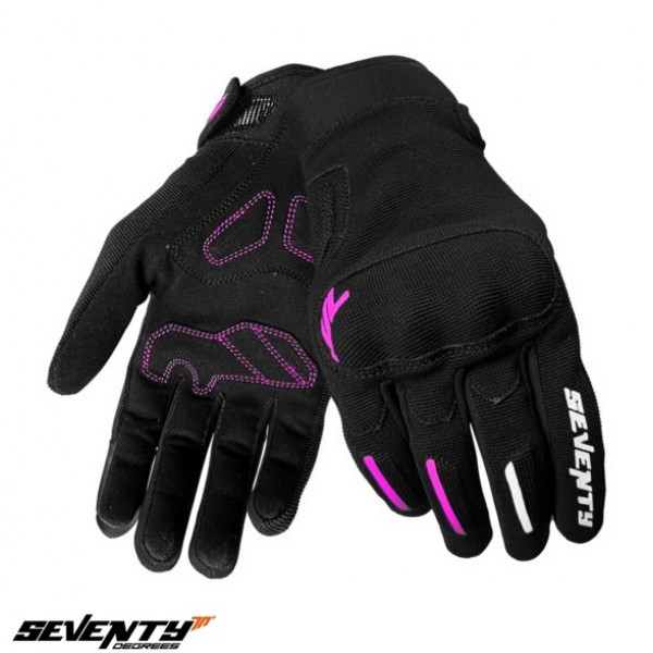 Manusi femei Urban vara Seventy model SD-C42 Asphalt culoare: negru/fuchsia (roz) - degete tactile [1]
