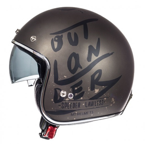 Casca open face motociclete MT Le Mans SV Outlander maro metalic/negru mat (ochelari soare integrati) [1]