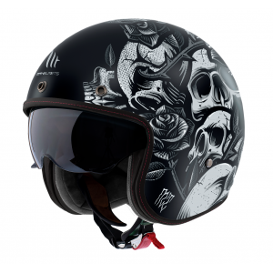 Casca open face motociclete MT Le Mans 2 S SV Breakout B2 negru mat (ochelari soare integrati) - omologare noua ECE 22.06